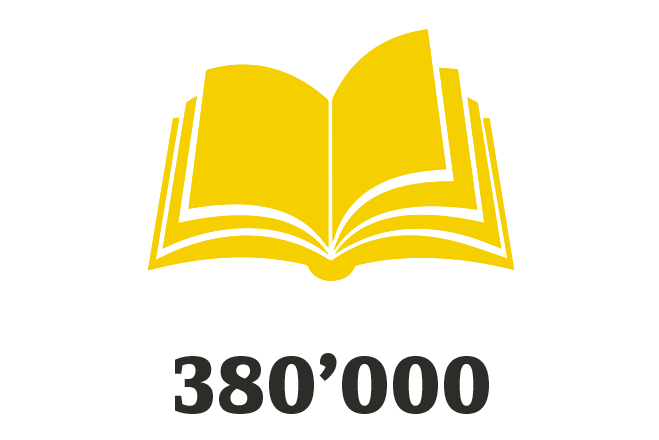 Ein gelbes Buch und die Zahl 380'000